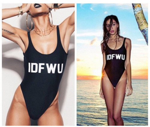 2016 Sexy Lady Idfwu Idf Wu Bodysuit Stitching Swimwear Swimsuit Jumpsuits
